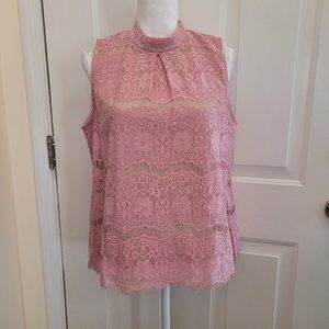 NEW Luna Rae Sleeveless Lace Top Size L